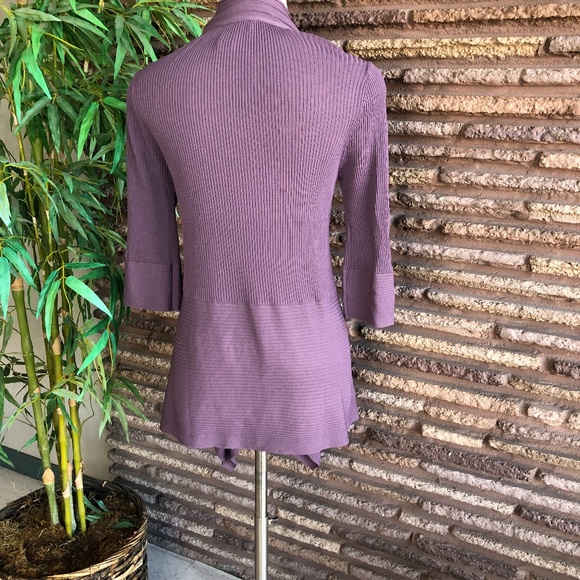 Soft Surroundings Purple Open Drape Cardigan - Picture 6 of 7